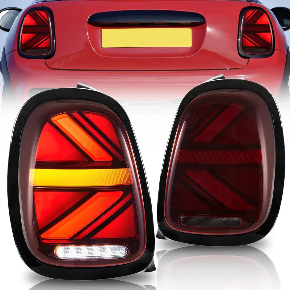 BMW Mini Cooper Hatch F55 F56 F57 Full LED Taillights Black Trim 2014 - 2019